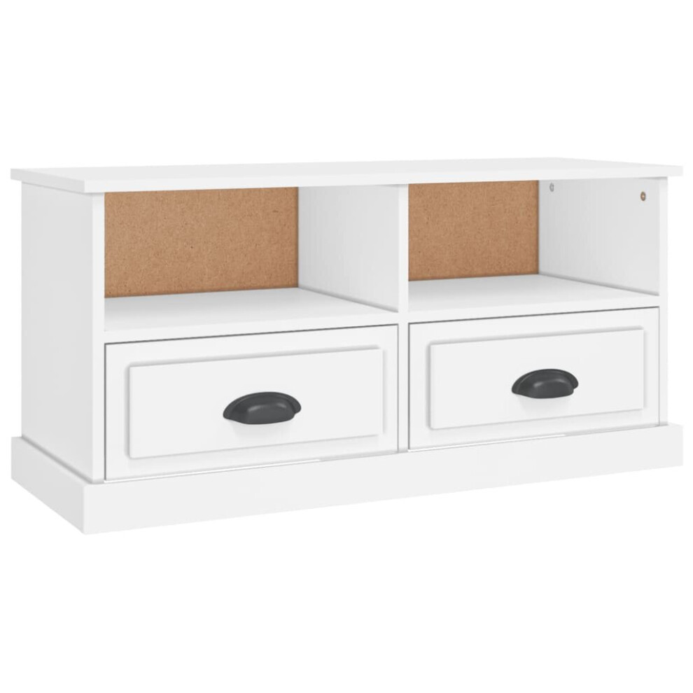 (white) vidaXL TV Cabinet TV Stand Sideboard Cabinet TV Unit Cupboard Engineered Wood