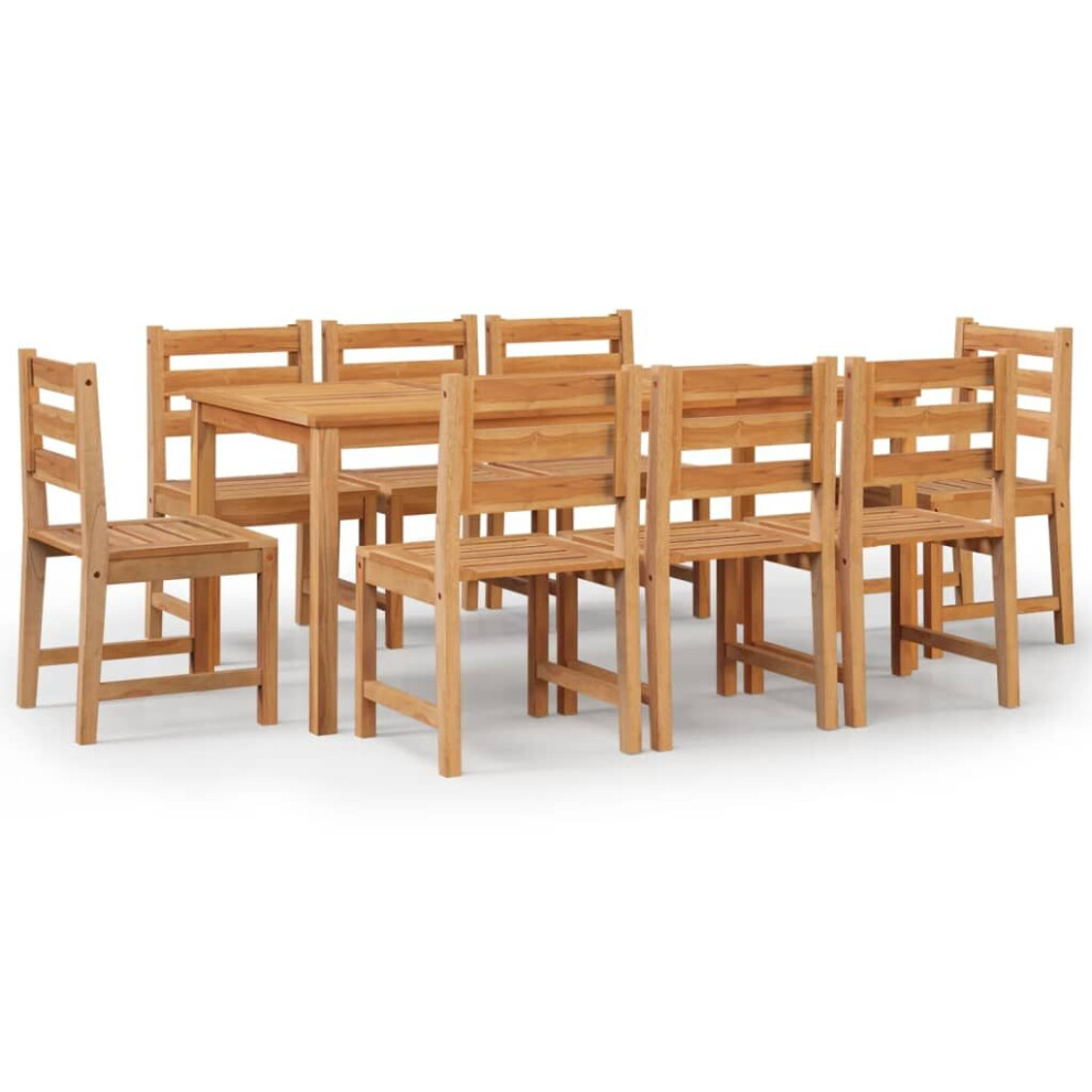 (180 cm table length, 8x chair + table) vidaXL Solid Wood Teak Garden Dining Set Dining Table Chair Multi Sizes/Models