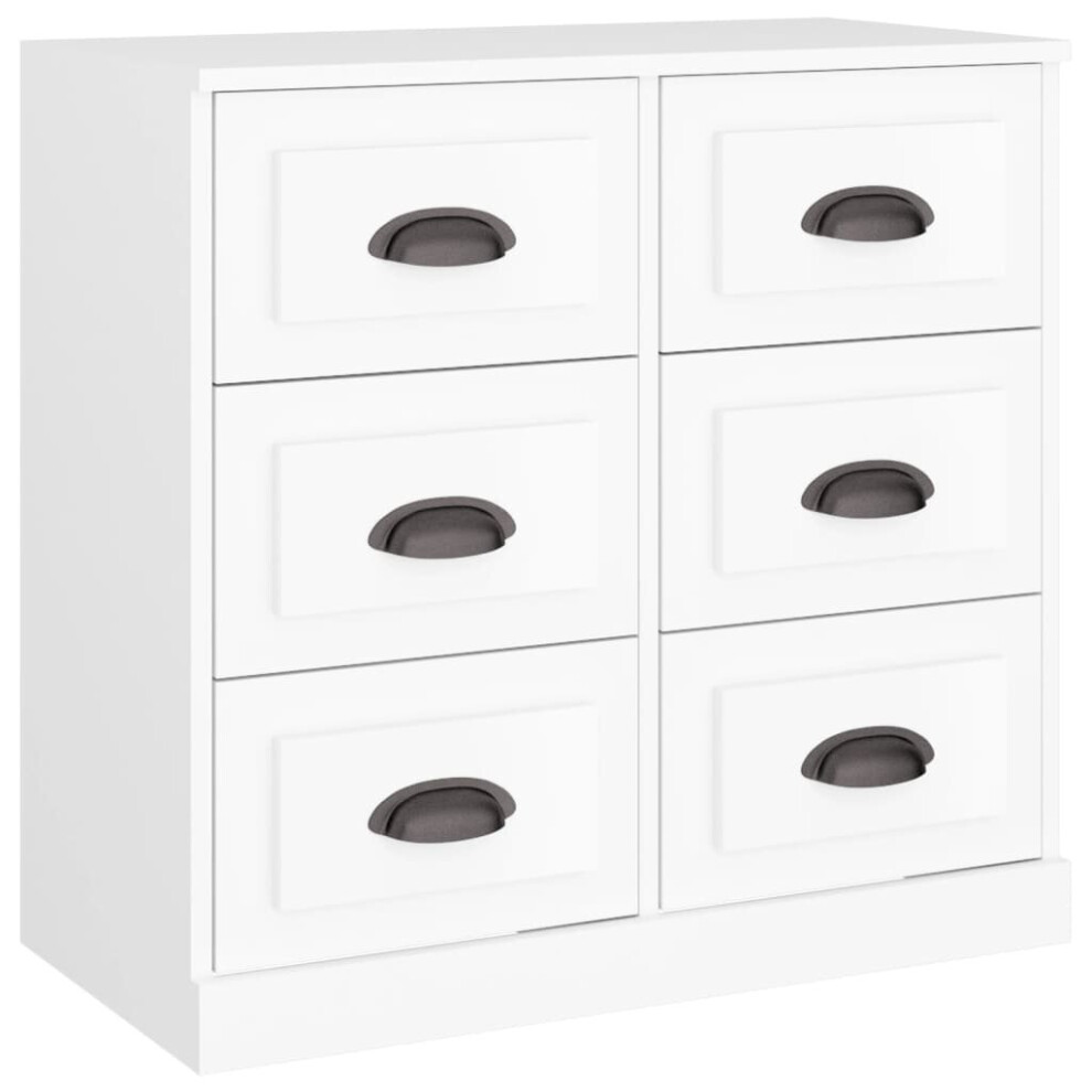 Vidaxl (White) Sideboard Storage Cabinet Storage Cupboard Highboard Engineered Wood White