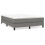 VidaXL (dark grey, 25 cm/ 4ft6 double) vidaXL Box Spring Bed Frame Mattress Foundation Upholstered Bed Base Fabric 2