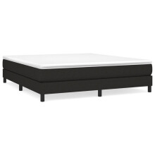 (black, 25 cm/ 6ft super king size) vidaXL Box Spring Bed Frame Mattress Foundation Upholstered Bed Base Fabric