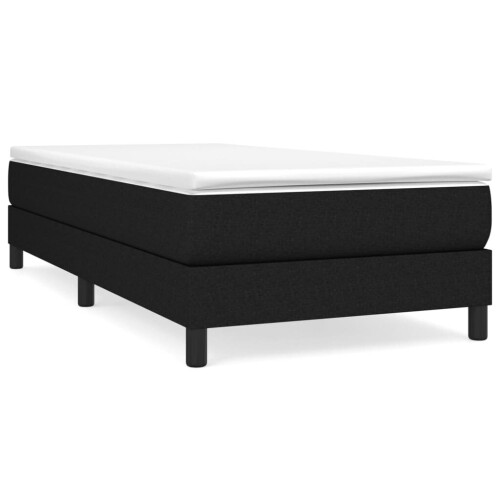 VidaXL (black, 25 cm/ 3ft single) vidaXL Box Spring Bed Frame Mattress Foundation Upholstered Bed Base Fabric