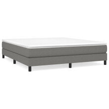 (dark grey, 25 cm/ 6ft super king size) vidaXL Box Spring Bed Frame Mattress Foundation Upholstered Bed Base Fabric