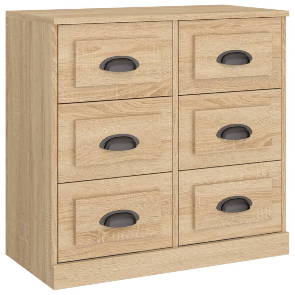 Vidaxl (Sonoma Oak) Sideboard Storage Cabinet Storage Cupboard Highboard Engineered Wood