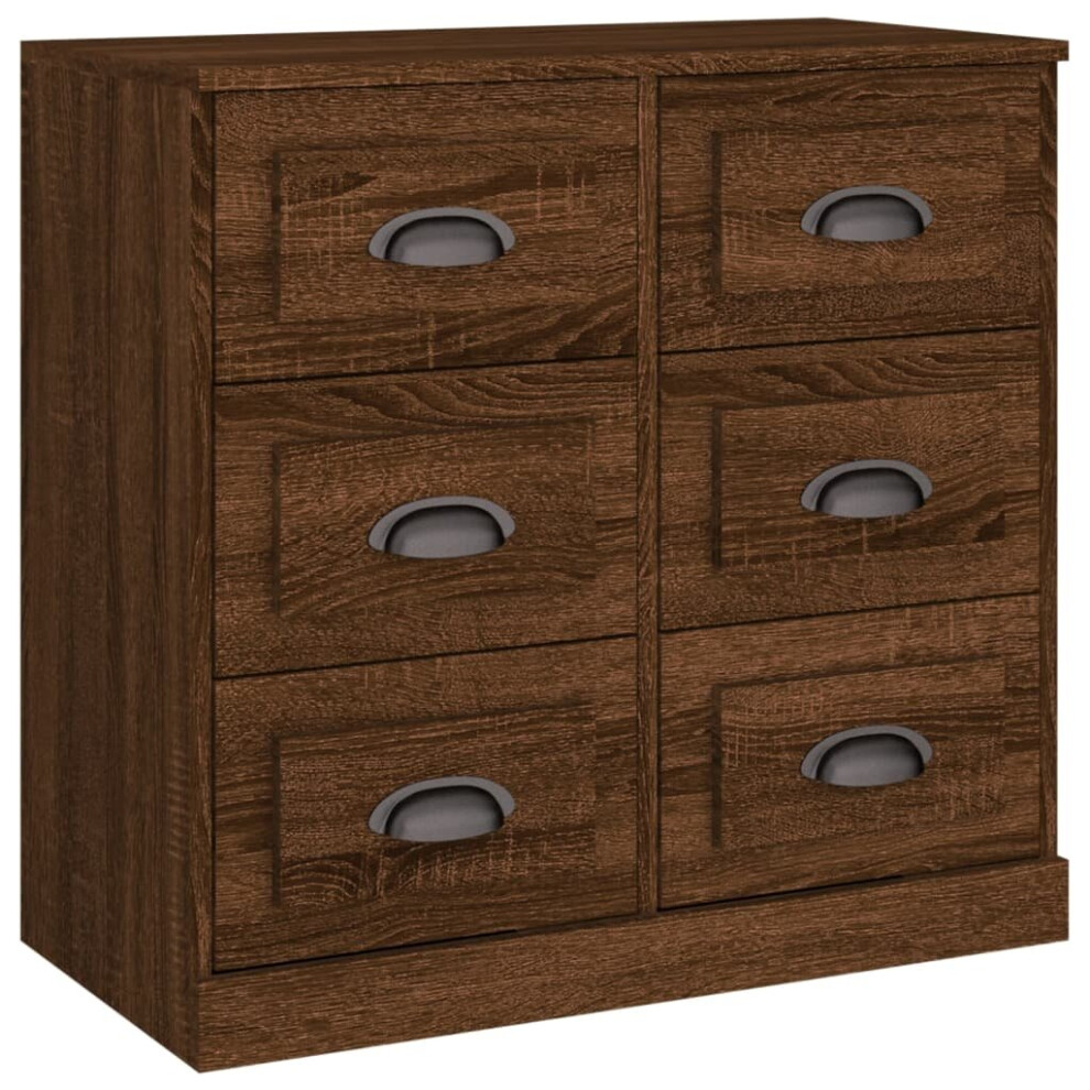 Vidaxl (Brown Oak) Sideboard Storage Cabinet Storage Cupboard Highboard Engineered Wood