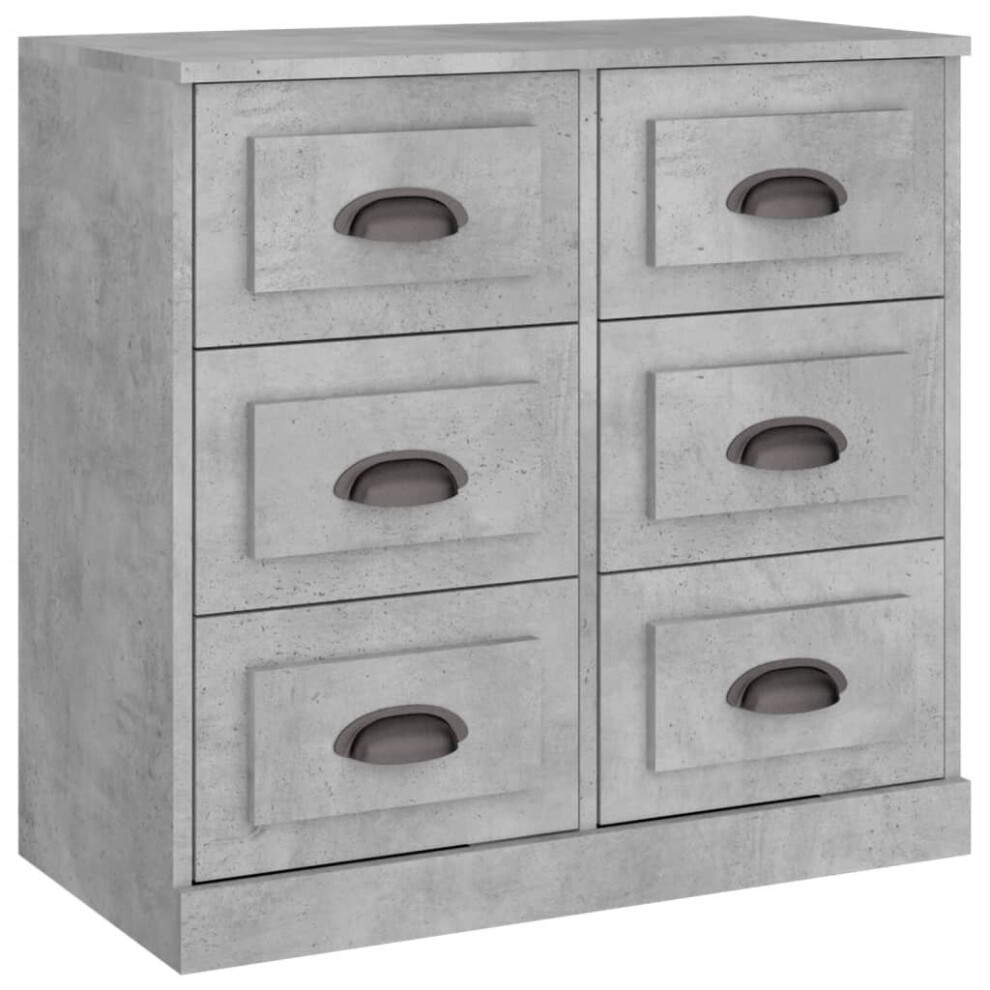 Vidaxl (Concrete Grey) Sideboard Storage Cabinet Storage Cupboard Highboard Engineered Wood