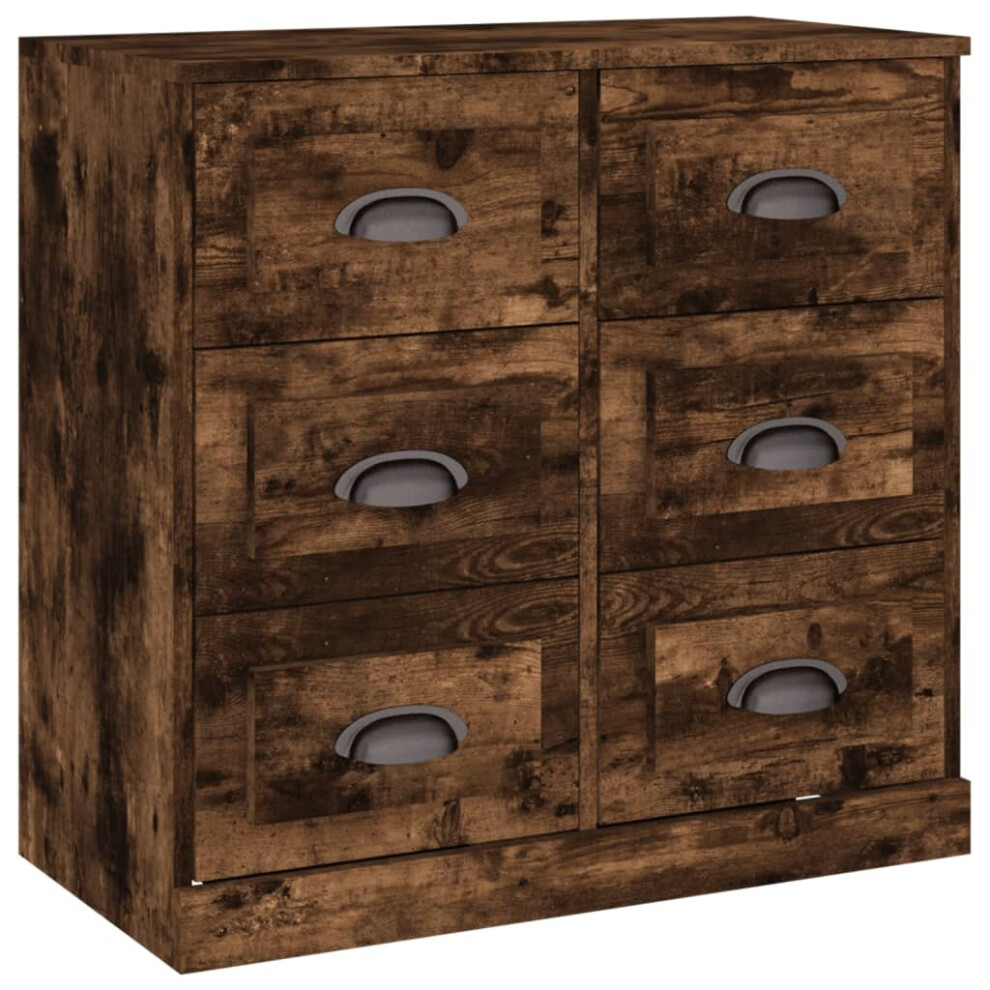 Vidaxl (Smoked Oak) Sideboard Storage Cabinet Storage Cupboard Highboard Engineered Wood
