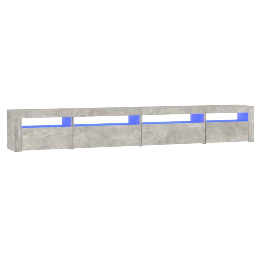 (concrete grey, 270 x 35 x 40 cm) vidaXL TV cabinets with LED Lights Multi Colours 240x35x40 cm/270x35x40 cm