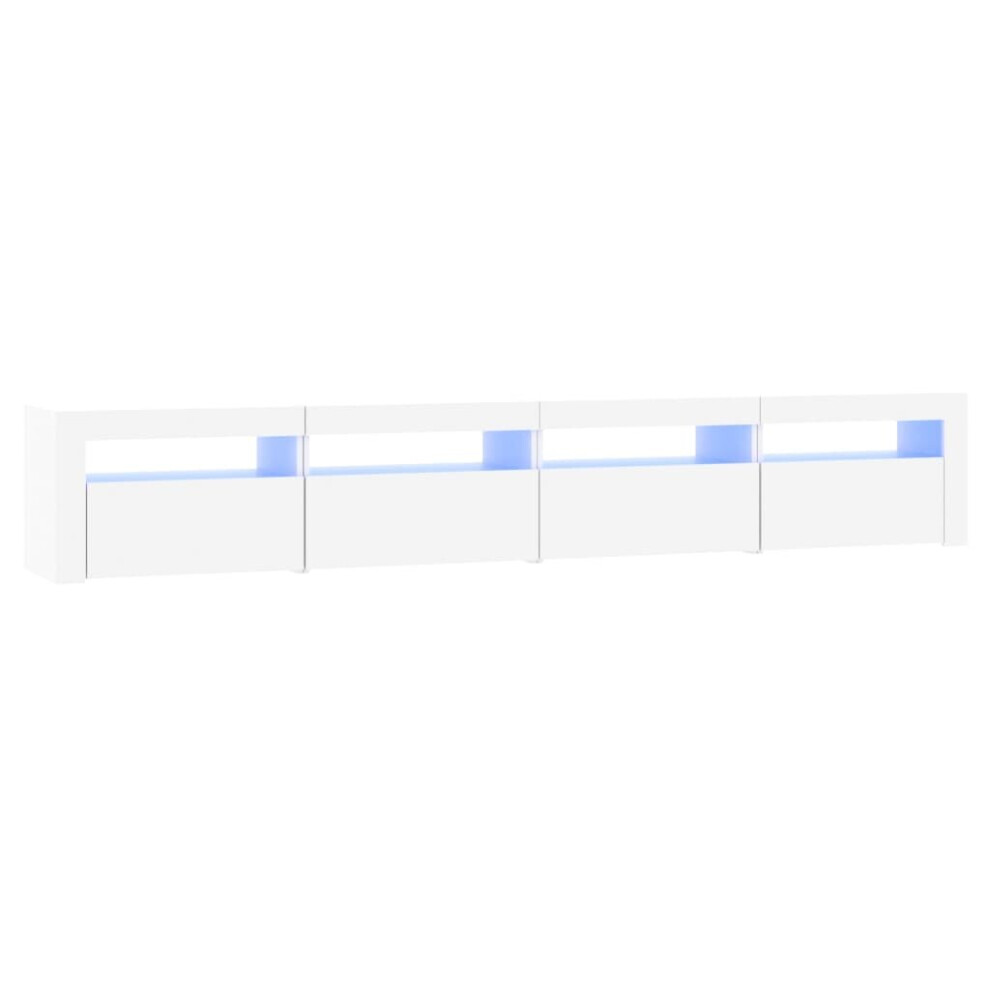 (white, 240 x 35 x 40 cm) vidaXL TV cabinets with LED Lights Multi Colours 240x35x40 cm/270x35x40 cm