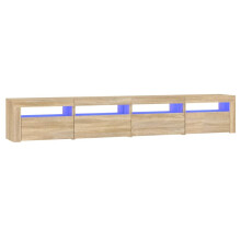 (sonoma oak, 240 x 35 x 40 cm) vidaXL TV cabinets with LED Lights Multi Colours 240x35x40 cm/270x35x40 cm