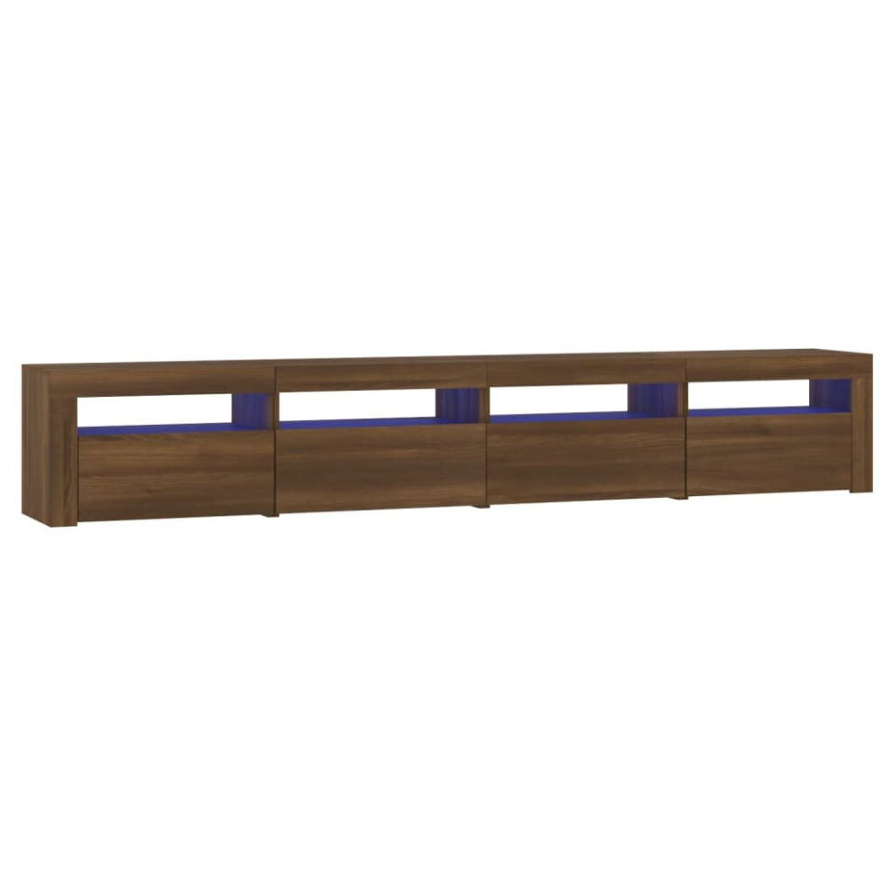 (brown oak, 240 x 35 x 40 cm) vidaXL TV cabinets with LED Lights Multi Colours 240x35x40 cm/270x35x40 cm