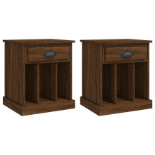 (brown oak, 2 pcs) vidaXL Bedside Cabinets Bedside Table Nightstand Telephone Stand Table Bedroom