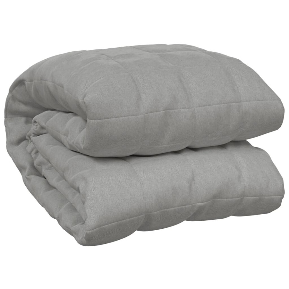 Vidaxl (Grey, 200 X 220 Cm/13 Kg) Weighted Blanket Bedding Anxiety Blanket Bedroom Quilt Blanket Fabric