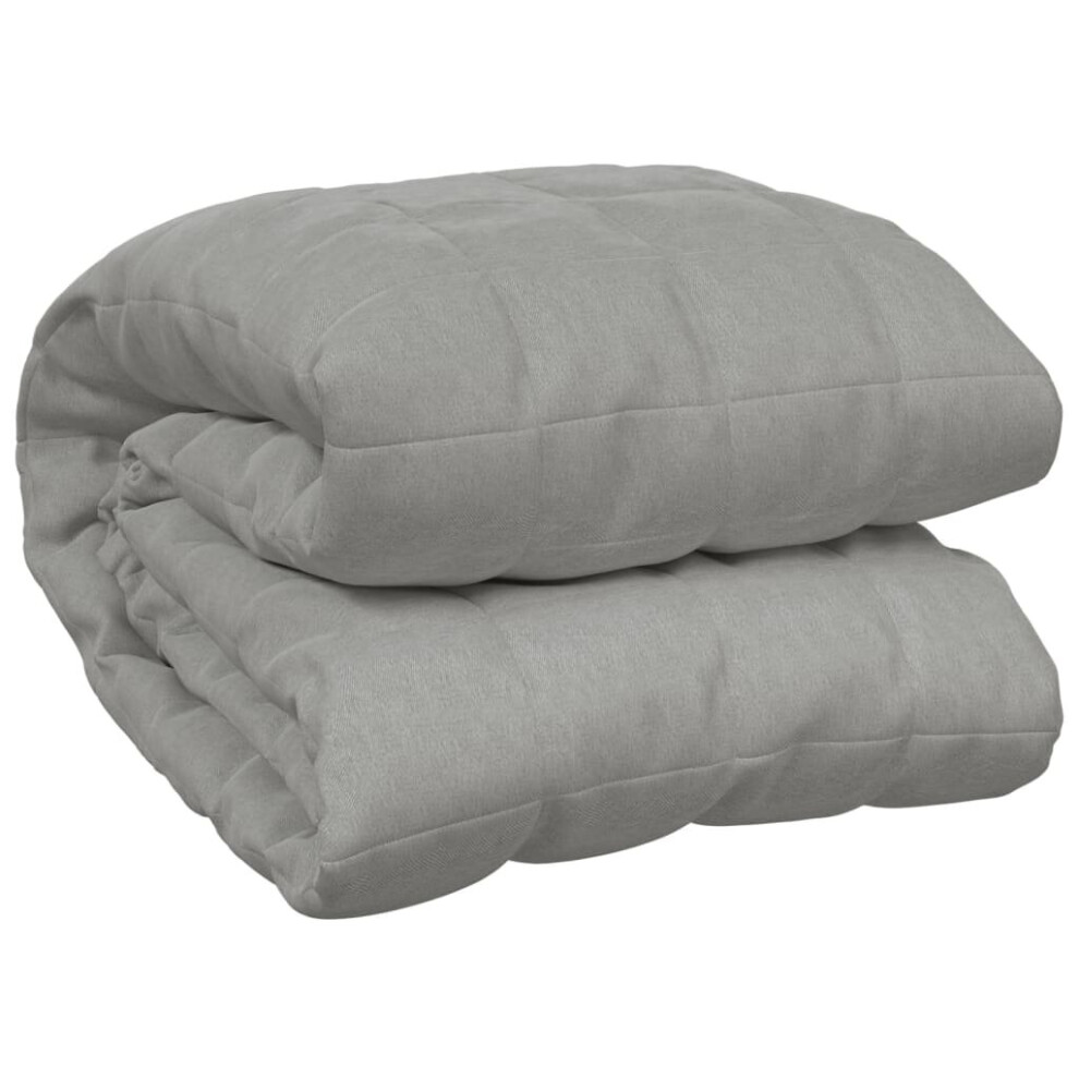 Vidaxl Grey (, 137 X 200 Cm/6 Kg) Weighted Blanket Bedding Anxiety Blanket Bedroom Quilt Blanket Fabric