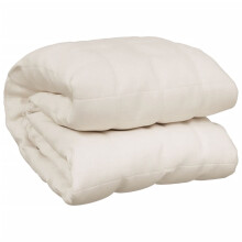 (cream, 135 x 200 cm/6 kg) vidaXL Weighted Blanket Bedding Anxiety Blanket Bedroom Quilt Blanket Fabric