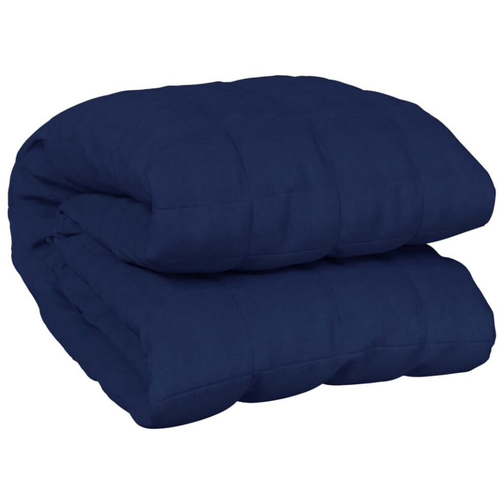 Vidaxl (Blue, 200 X 220 Cm/9 Kg) Weighted Blanket Bedding Anxiety Blanket Bedroom Quilt Blanket Fabric