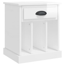 (high gloss white, 1 pcs) vidaXL Bedside Cabinets Bedside Table Nightstand Telephone Stand Table Bedroom