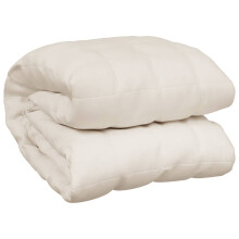 (cream, 122 x 183 cm/5 kg) vidaXL Weighted Blanket Bedding Anxiety Blanket Bedroom Quilt Blanket Fabric