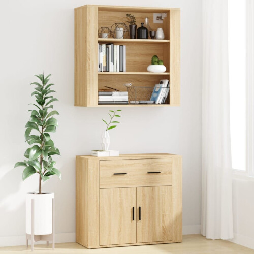 VidaXL (sonoma oak) vidaXL Highboard Engineered Wood Sideboard Storage Cupboard Multi Colours 2
