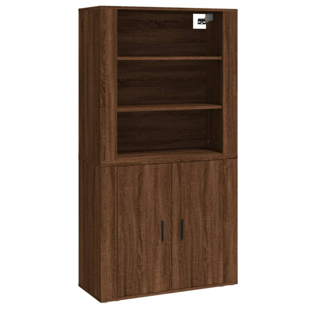 (brown oak) vidaXL Highboard Engineered Wood Sideboard Home Storage Cabinet Multi Colours