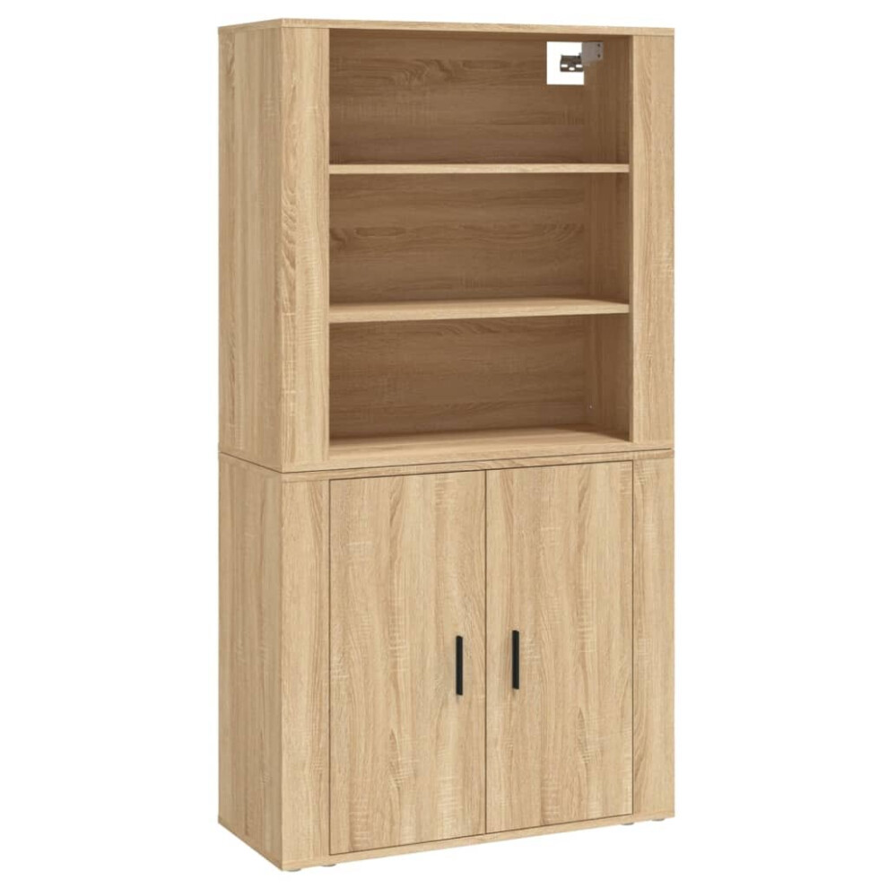Vidaxl (Sonoma Oak) Highboard Engineered Wood Sideboard Home Storage Cabinet Multi Colours