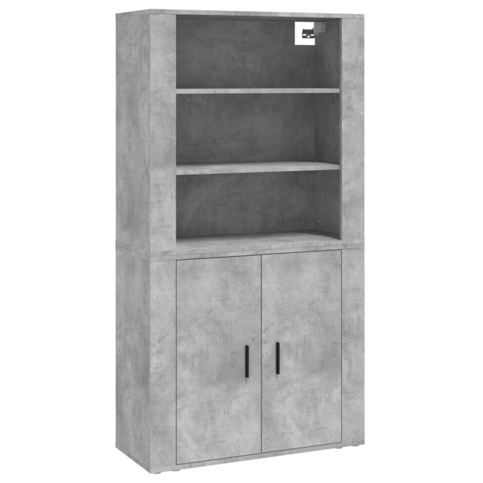 (concrete grey) vidaXL Highboard Engineered Wood Sideboard Home Storage Cabinet Multi Colours