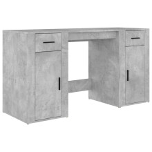 (concrete grey) vidaXL Desk with Cabinet Engineered Wood Laptop Table Office Multi Colours