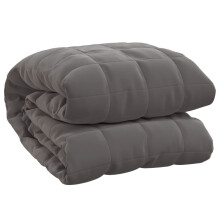 (grey, 200 x 220 cm/13 kg) vidaXL Weighted Blanket Bedding Anxiety Blanket Bedroom Quilt Blanket Fabric