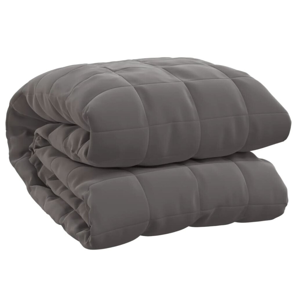 Vidaxl (Grey, 200 X 220 Cm/13 Kg) Weighted Blanket Bedding Anxiety Blanket Bedroom Quilt Blanket Fabric