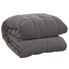 (grey, 240 x 220 cm/15 kg) vidaXL Weighted Blanket Bedding Anxiety Blanket Bedroom Quilt Blanket Fabric