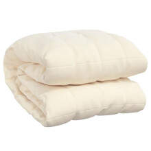 (cream, 240 x 220 cm/15 kg) vidaXL Weighted Blanket Bedding Anxiety Blanket Bedroom Quilt Blanket Fabric