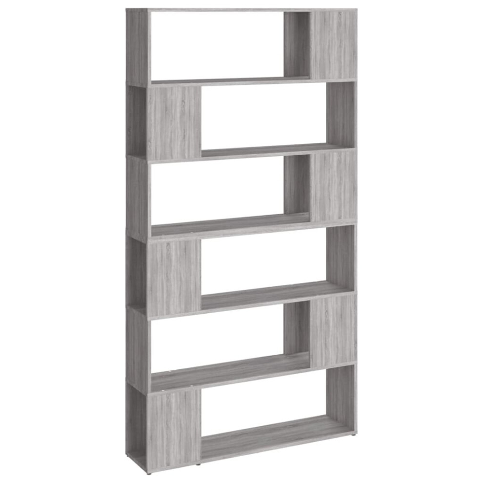 (grey sonoma) vidaXL Book Cabinet Room Divider Room Partition Privacy Screen Bookcase Shelf