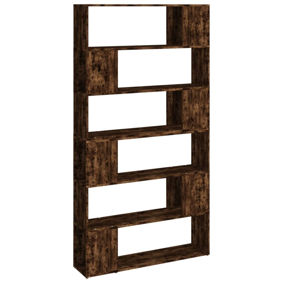 Vidaxl (Smoked Oak) Book Cabinet Room Divider Room Partition Privacy Screen Bookcase Shelf Brown