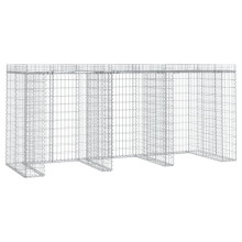 (270 x 91 x 120 cm) vidaXL Gabion Wall for Garbage Bin Gabion Cage Stone Cage Wall Galvanised Iron