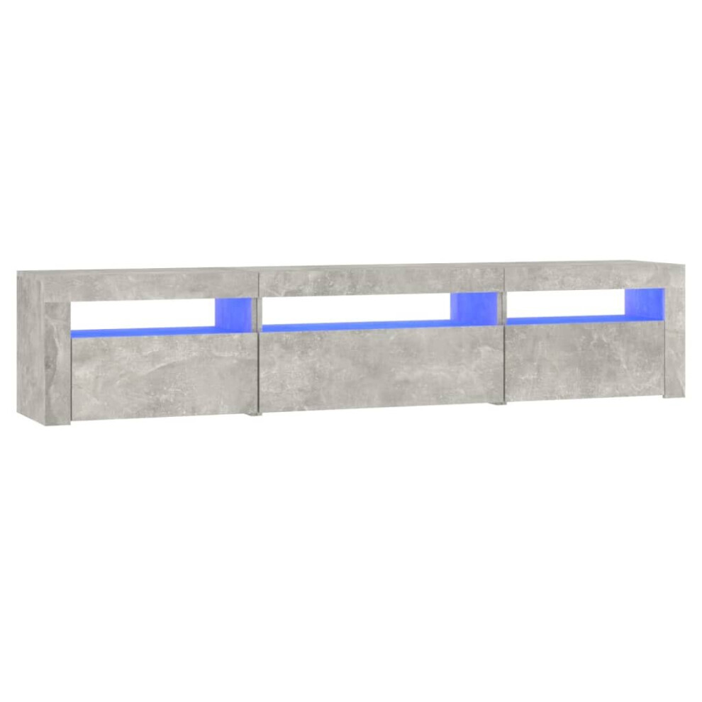 (concrete grey, 195 x 35 x 40 cm) vidaXL TV Cabinet with LED Lights Media Unit TV Stand Multi Colours/Sizes