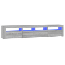 (grey sonoma, 210 x 35 x 40 cm) vidaXL TV Cabinet with LED Lights Media Unit TV Stand Multi Colours/Sizes