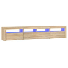 (sonoma oak, 210 x 35 x 40 cm) vidaXL TV Cabinet with LED Lights Media Unit TV Stand Multi Colours/Sizes