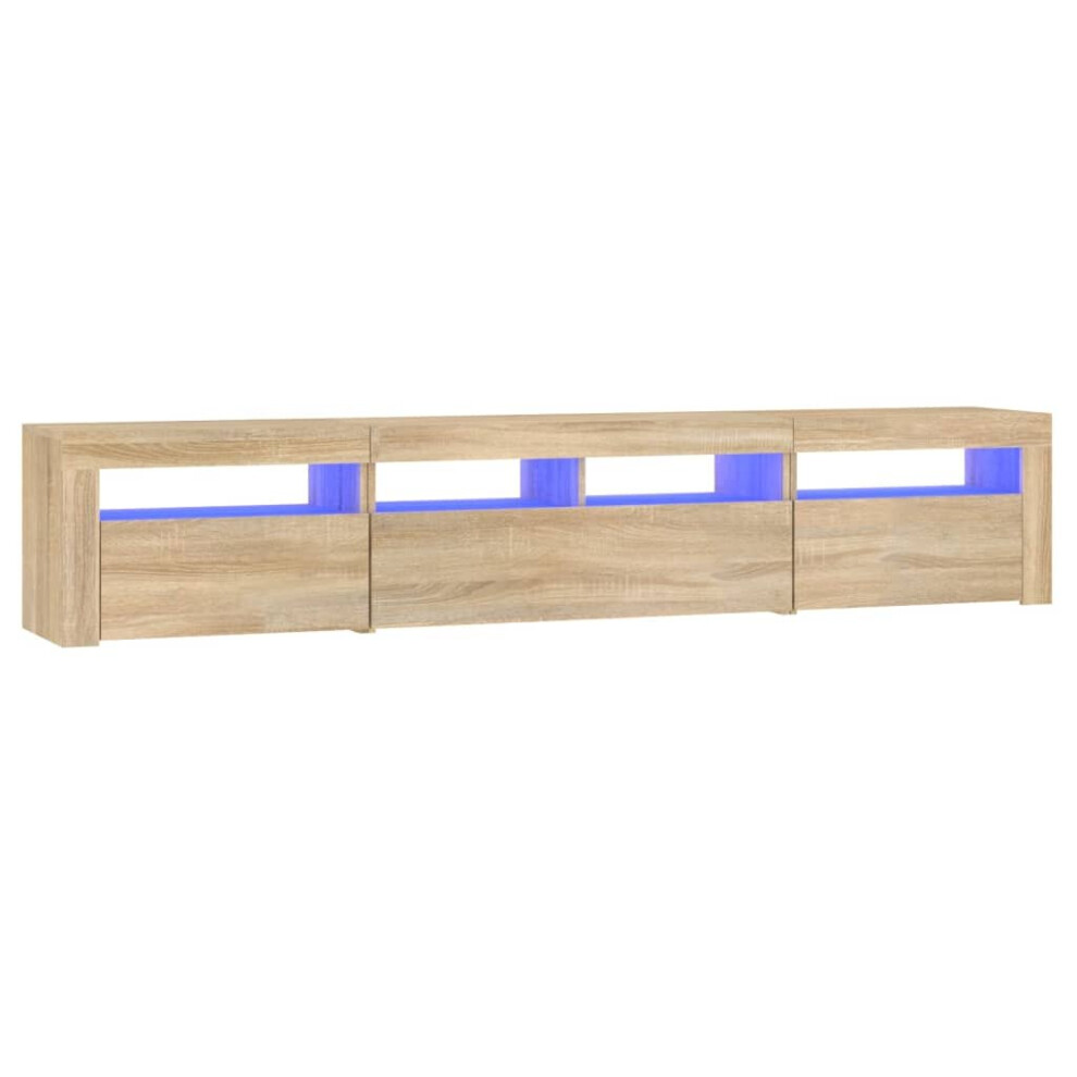 B&Q - Tv Cabinet With Led Lights Sonoma Oak 210X35X40 Cm - Image 2