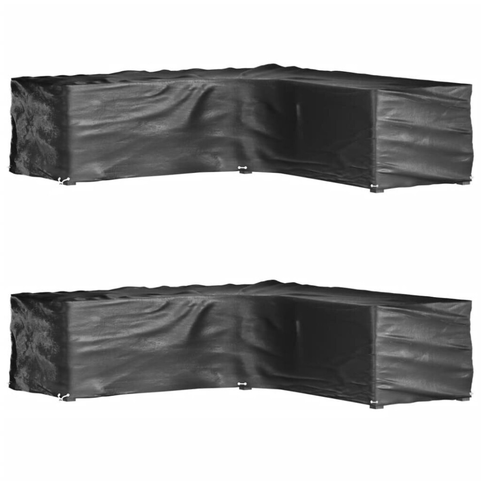 Vidaxl (250 X 250 X 70 Cm/ 2 Pcs) L-Shaped Garden Furniture Covers Outdoor Furniture Cover 16 Eyelets