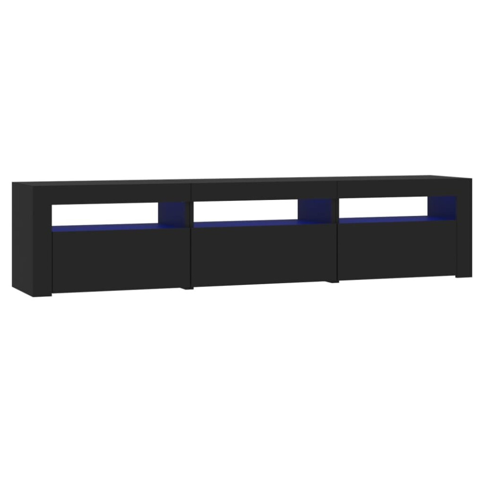 (black, 180 X 35 X 40 cm) vidaXL TV Cabinet With LED Lights Media Unit TV Stand Multi Colours/Sizes