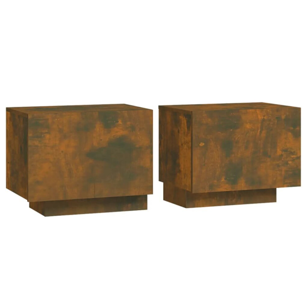 Vidaxl (Smoked Oak) Bedside Cabinet Couch End Table Chipboard 100X35x40 Cm Multi Colours