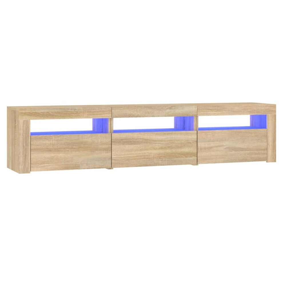 (sonoma oak, 180 x 35 x 40 cm) vidaXL TV Cabinet with LED Lights Media Unit TV Stand Multi Colours/Sizes