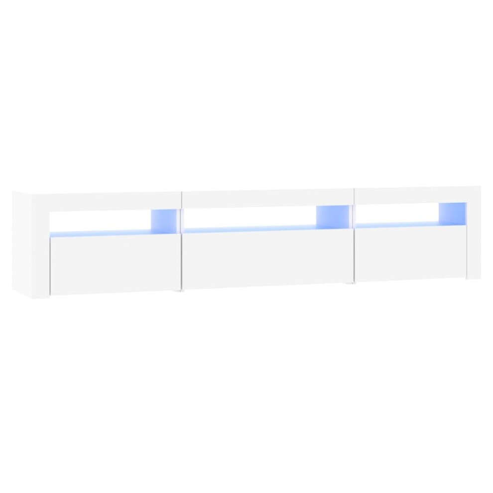 Vidaxl (White, 195 X 35 X 40 Cm) Tv Cabinet With Led Lights Media Unit Tv Stand Multi Colours/Sizes