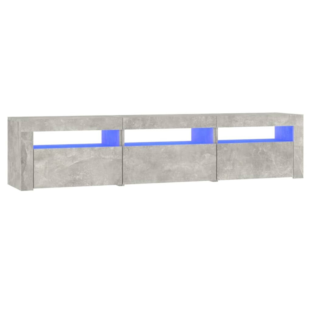 (concrete grey, 180 x 35 x 40 cm) vidaXL TV Cabinet with LED Lights Media Unit TV Stand Multi Colours/Sizes