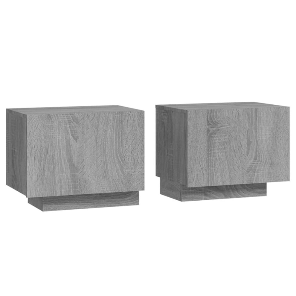 Vidaxl (Grey Sonoma) Bedside Cabinet Couch End Table Chipboard 100X35x40 Cm Multi Colours