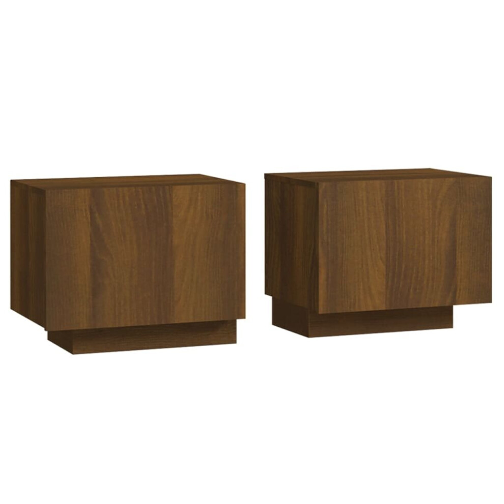 (brown oak) vidaXL Bedside Cabinet Couch End Table Chipboard 100x35x40 cm Multi Colours