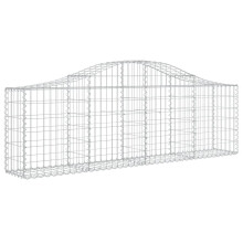 (200 x 30 x 60/80 cm/ 1 pcs) vidaXL Arched Gabion Basket Stone Basket Gabion Retaining Wall Galvanised Iron