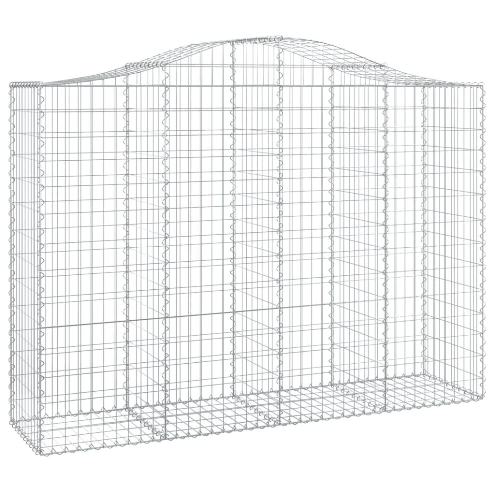 Vidaxl (200 X 50 X 140/160 Cm/ 1 Pcs) Arched Gabion Basket Stone Basket Gabion Retaining Wall Galvanised Iron