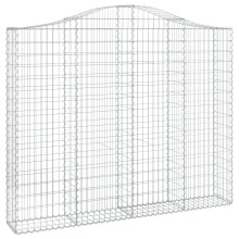 (200 x 30 x 160/180 cm/ 1 pcs) vidaXL Arched Gabion Basket Stone Basket Gabion Retaining Wall Galvanised Iron