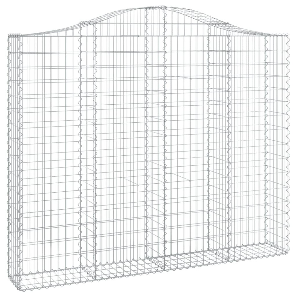 Vidaxl (200 X 30 X 160/180 Cm/ 1 Pcs) Arched Gabion Basket Stone Basket Gabion Retaining Wall Galvanised Iron
